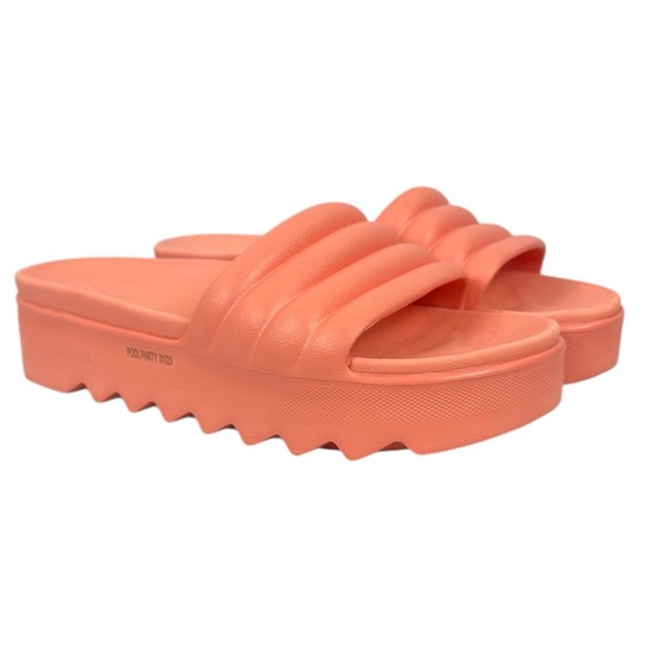 Cougar Pool Party Coral Platform Slip-On Sandals with Modern Design Size 10 - Picture 1 of 12